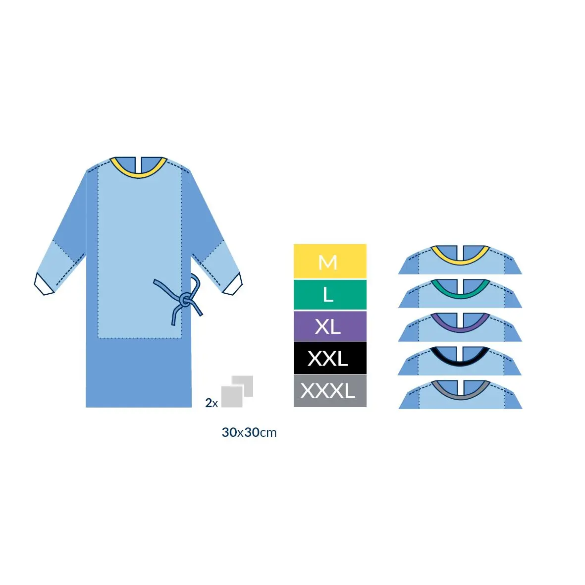 Plášť operačný Standard Plus s výstužou XXXL